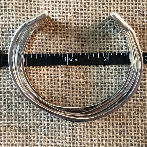 Silpada Sterling Wide Criss Cross Cuff Bracelet - Picture 4 of 7